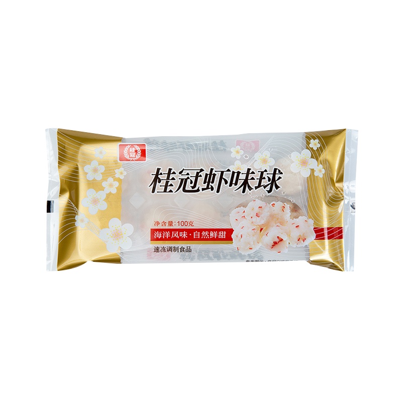 桂冠 虾味球 100g 火锅丸料 烧烤食材 鲜甜 海洋风味