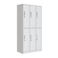 [红心家居]钢制6门更衣柜铁皮柜办公员工多门储物柜六门金属衣柜