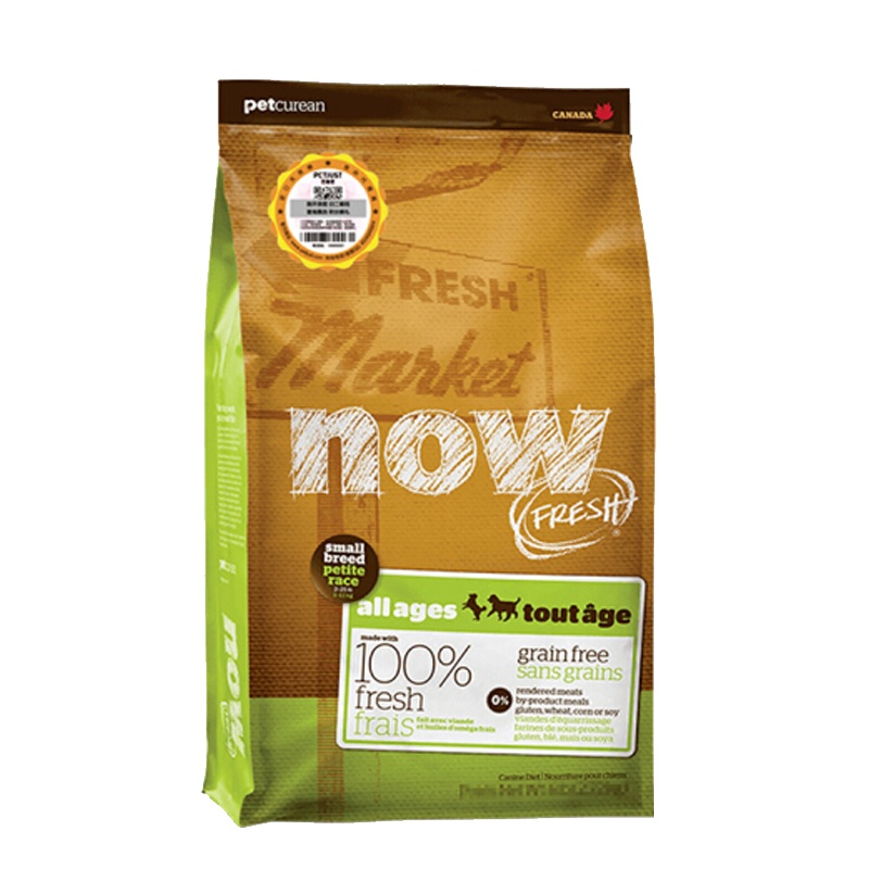 Petcurean Now小型犬粮12磅/5.44kg犬主粮无谷全年龄小型犬粮进口狗粮天然粮