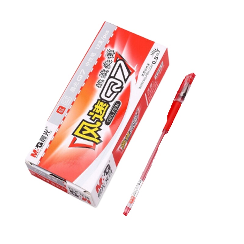 晨光Q7 中性水笔 红色 红色12支