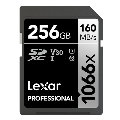 雷克沙(Lexar)256GB SD卡1066X高速U3 V30读160MB/s写120MB/s单反微单相机内存卡存储卡