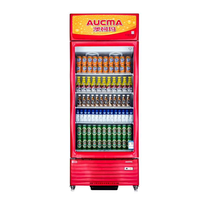 澳柯玛(AUCMA) 展示柜SC-606 606升商用单门冷藏展示柜冰柜保鲜饮料柜啤酒柜超市立式冰箱冰柜饭店餐饮
