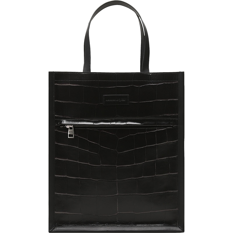 亚历山大·麦昆 ALEXANDER MCQUEEN 男士皮革手提包购物袋653164 1XM1Y