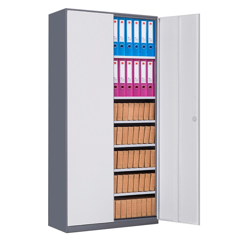 震海 通门文件柜办公柜灰套白档案资料柜办公家具办公柜类钢制加厚办公室储物柜 家用书柜