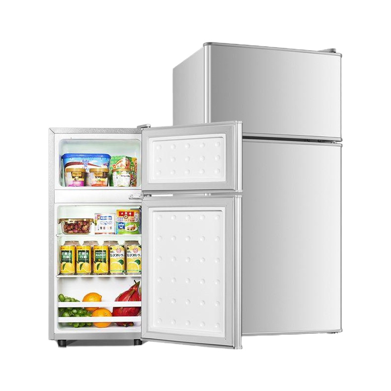 BCD-118（联保十二年）银色 特价新机118/128/158双小冰箱小型家用迷你冷藏冷冻电冰箱RS