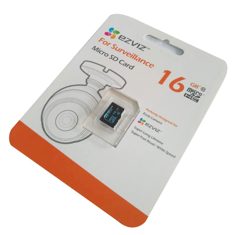 萤石监控摄像头存储卡TF内存卡16G 萤石视频监控专用Micro SD卡