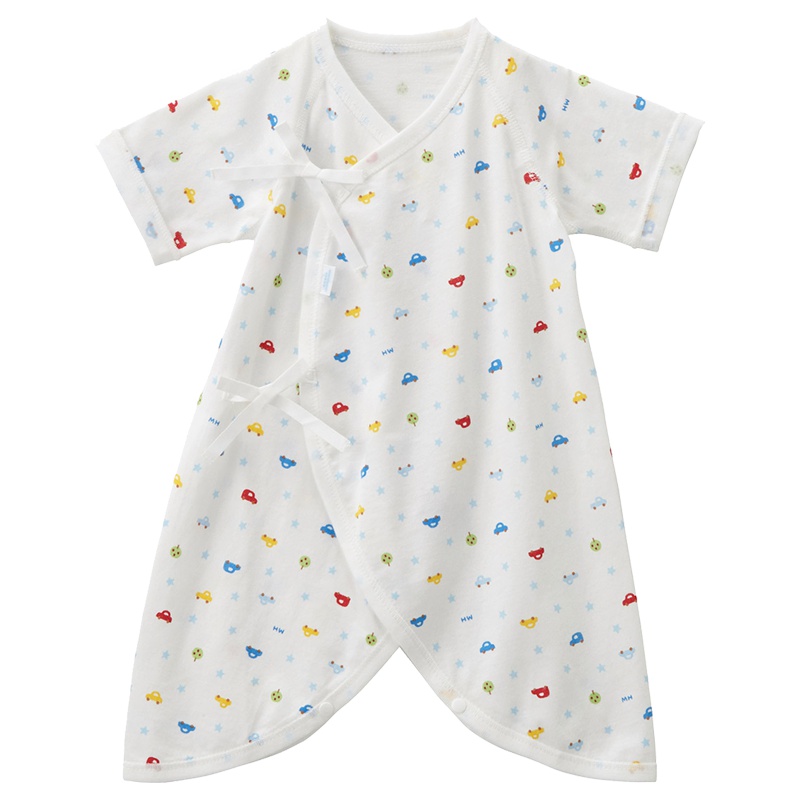 MIKIHOUSE男女新生儿纯棉卡通印花连体贴身内衣日本制