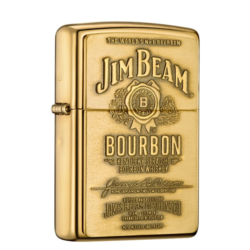 美国ZIPPO打火机 芝宝 占边之铜徽章 镜面黄铜徽章 254BJB.929 煤油防风火机
