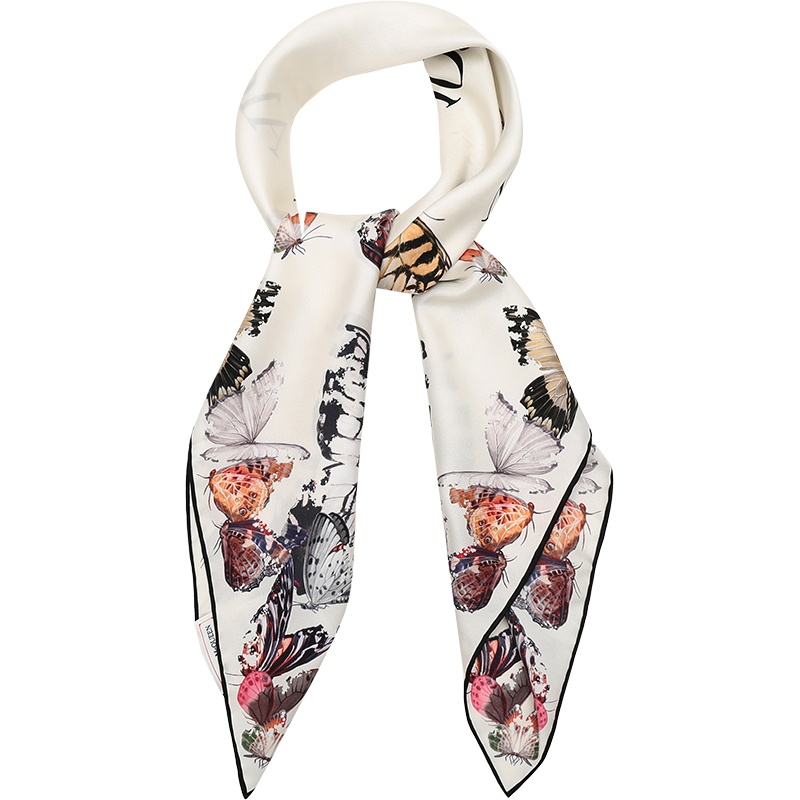 ALEXANDER MCQUEEN 亚历山大·麦昆 女士 桑蚕丝方巾丝巾围巾 638345 3001Q