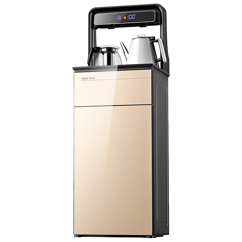 奥克斯/AUX 自营茶吧机 金色 遥控自动上水 温热即热饮水机家用养生茶饮机安全童锁下置式桶装水净水YCB-S