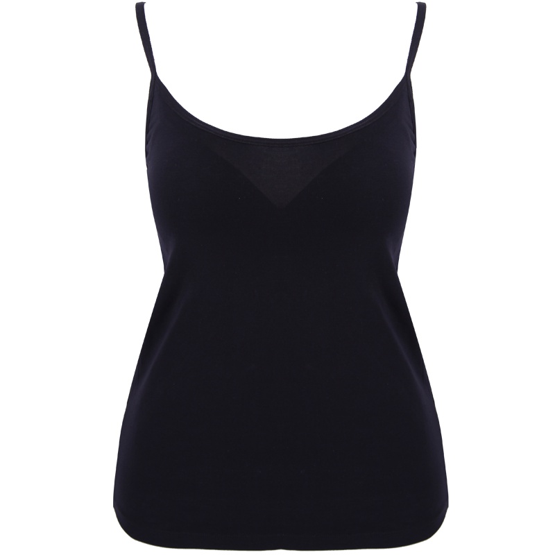 依曼丽无钢圈带胸垫免穿文胸睡衣夏防走光可外穿家居吊带背心性感DYH8112