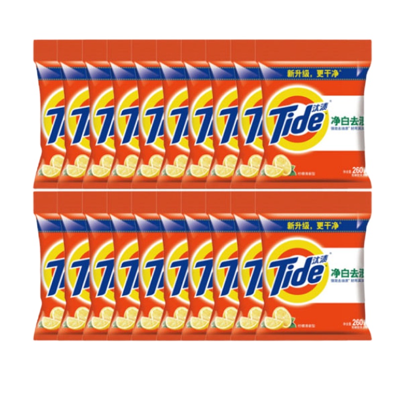 汰渍洗衣粉 净白去渍无磷洗衣粉 260g*20袋