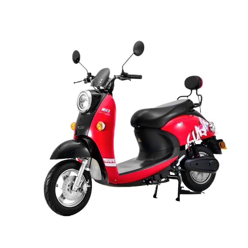 新日新国标电动车摩托车丽诺小龟王成人电瓶车60V20A超长续航 海棠红/钢琴黑 靠背版