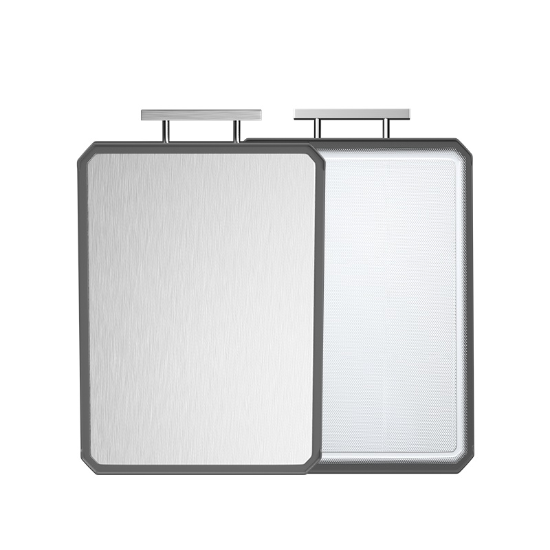 康巴赫 新款 抗菌不锈钢双面切菜板砧板硅胶包边案板 特大号[45*31*1.8]