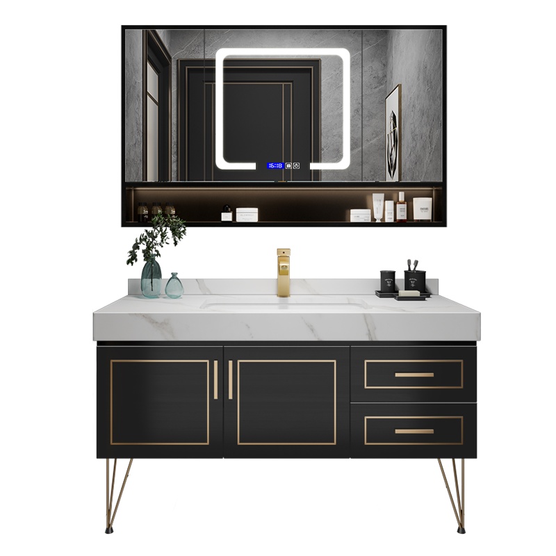智能大理石浴室柜组合定做洗手盆柜组合洗脸盆柜组合卫生间洗漱台