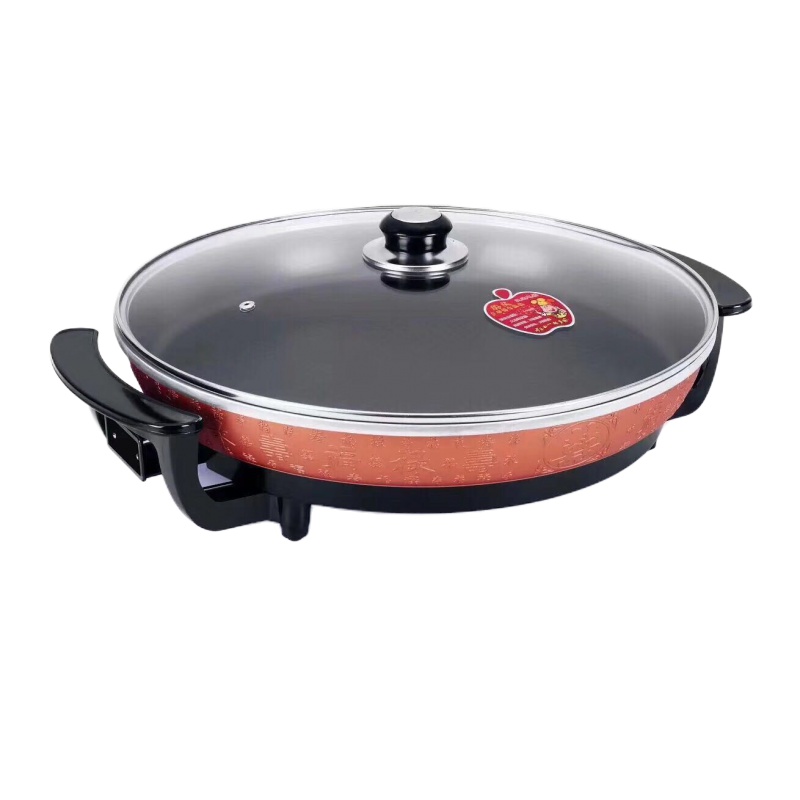 大号单面加深家用电饼铛烙饼锅法耐(FANAI)水煎包锅薄饼机煎饼锅大口径电煎锅 43加厚加大金色加厚款(3-8)加厚加大