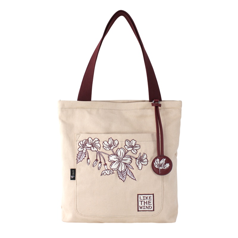 花间公主沉醉于风春季刺绣文艺清新包单肩包手提包帆布女包休闲包