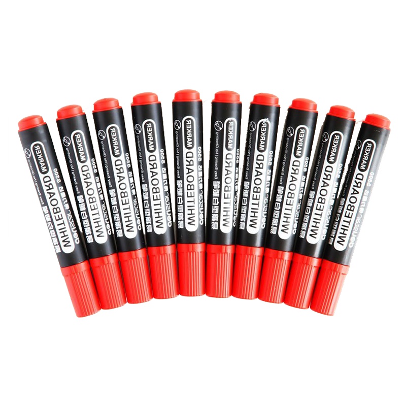 得力S500白板笔 超大容量易擦展示板笔 2.0mm 耐用 20支