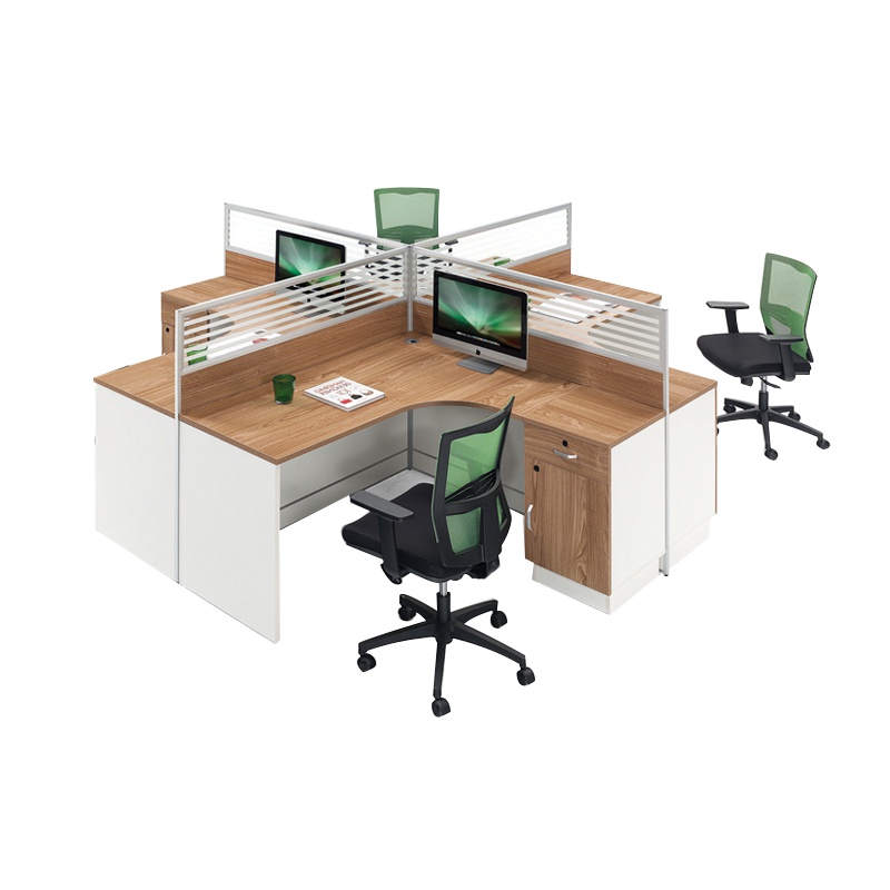 钜晟办公家具屏风办公位四人卡座18L2016