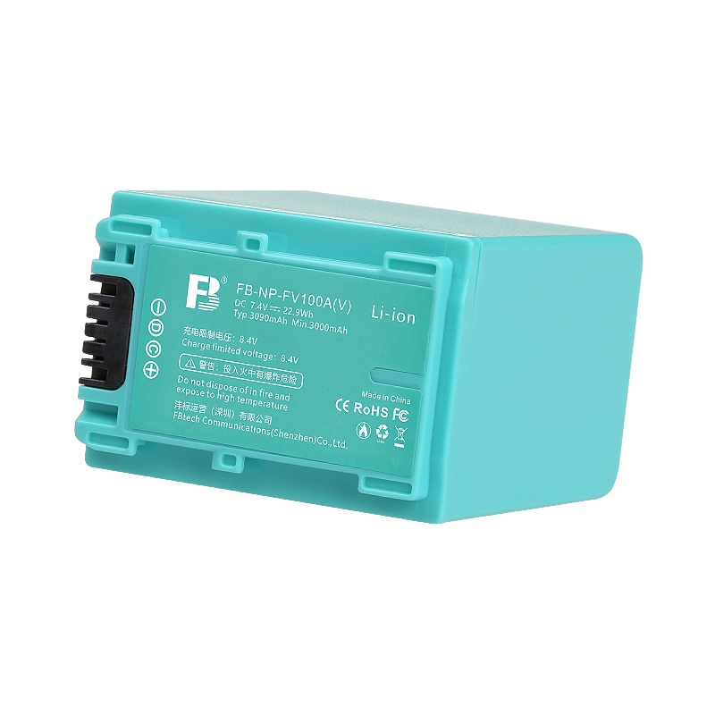 沣标蒂芙尼蓝FV100A摄像机电池FV70FV90FH100索尼相机CX450 PJ610EAX60 VG30AX40
