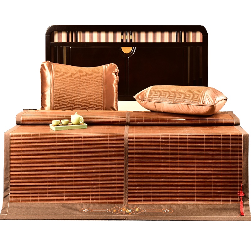 北极绒/Bejirog竹席凉席1.8m床家用夏季草席折叠冬夏两用1.5米1.2冰丝席子