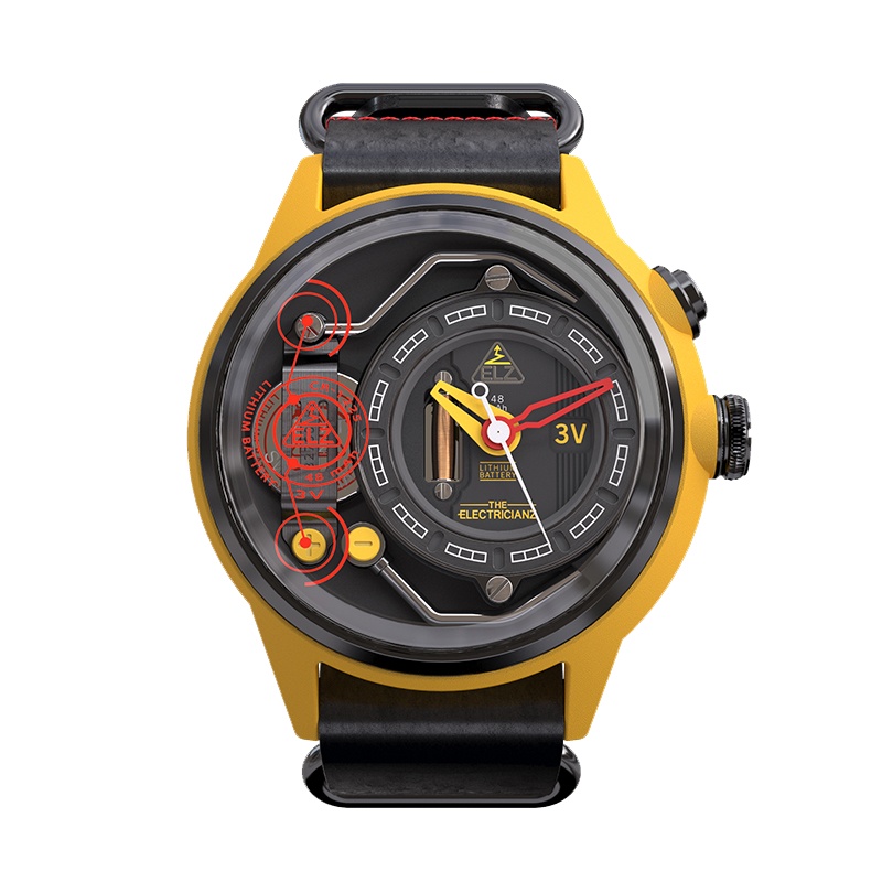 ELZ风靡ins手表 瑞表电工中性夜光NFC小众大表盘石英男士手表A1A/01-ELZ004