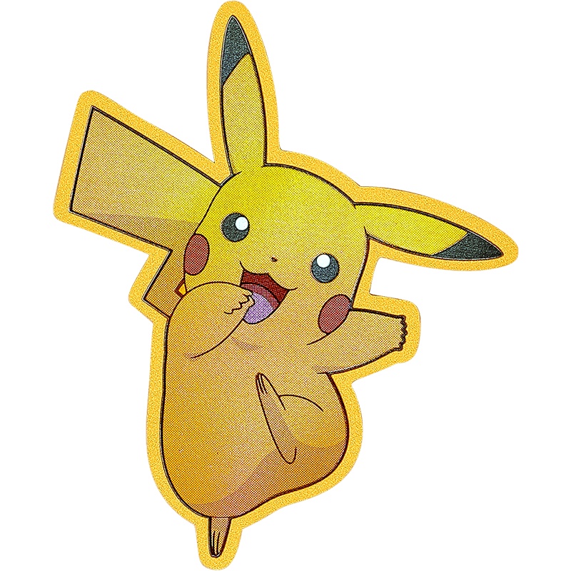 周大生黄金片新款正品皮卡丘IP系列宝可梦手机贴行李牌学生证挂牌