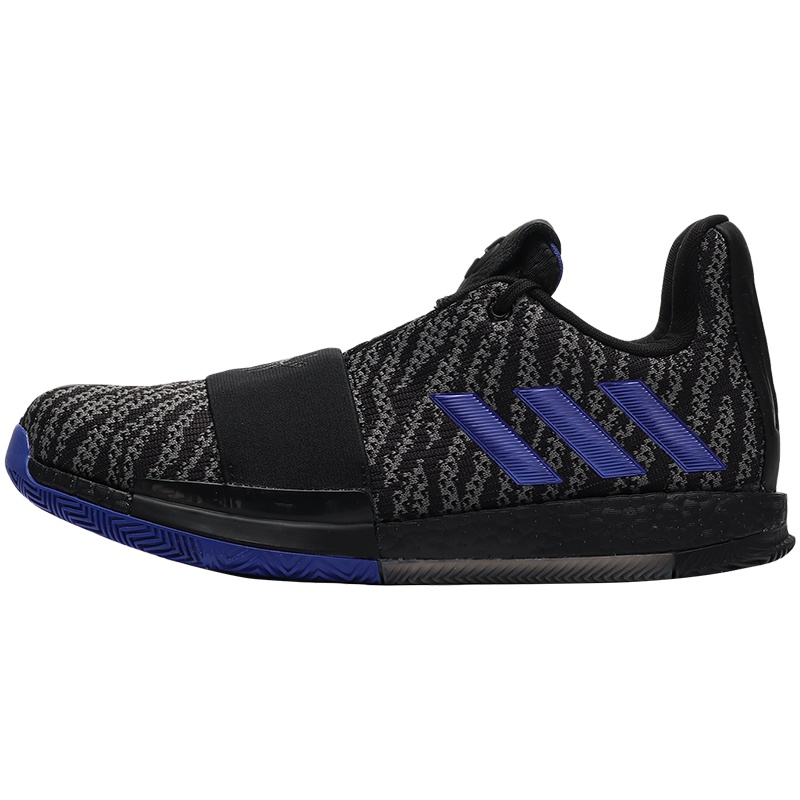 【自营】adidas男鞋篮球鞋HARDEN VOL.3哈登3比赛训练运动鞋EE3957 EE3957黑色+纯质灰+深蓝