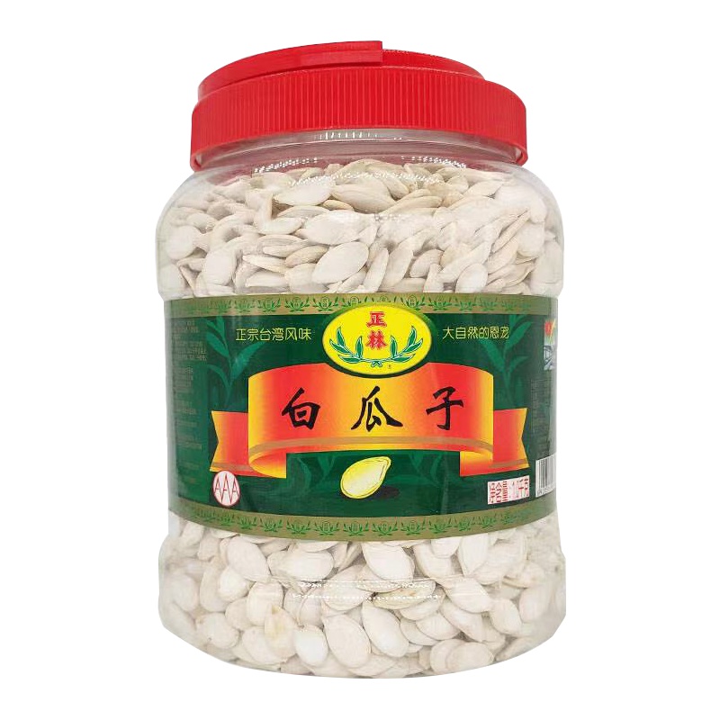 正林 白瓜子盐焗南瓜子原味南瓜籽坚果炒货休闲零食3A桶装1000g