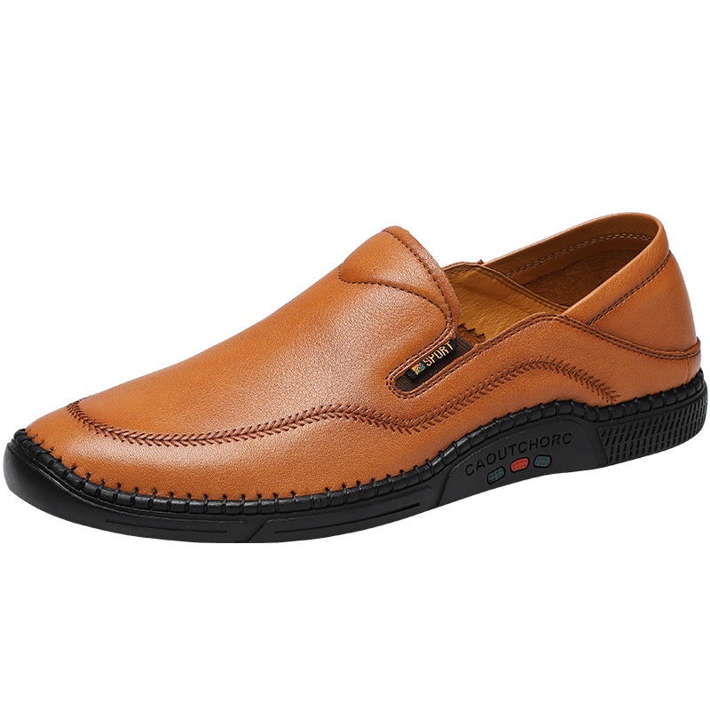 洛克华菲Rock Fairwhale豆豆鞋男真皮简约男士休闲皮鞋夏季软皮软底一脚蹬懒人鞋