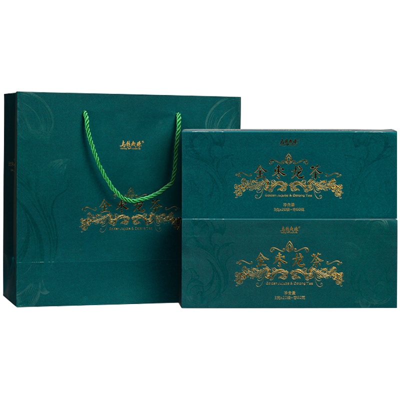 [中华特色]河北供销馆 天怡然 金枣乌龙茶 茶60g+枣60g *2盒 礼盒装 金丝红枣枸杞茶枣茶年货礼品 河北沧州特产