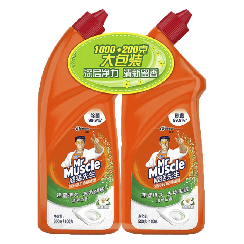 威猛先生 深层净力洁厕啫哩 (淡雅清新) 600gx2 除菌 洁厕液 洁厕灵 洁厕精 洁厕剂 除臭除菌