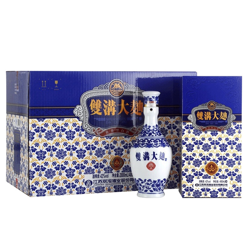 双沟 双沟大曲(大青花)42度 480ml*6整箱装 浓香型白酒