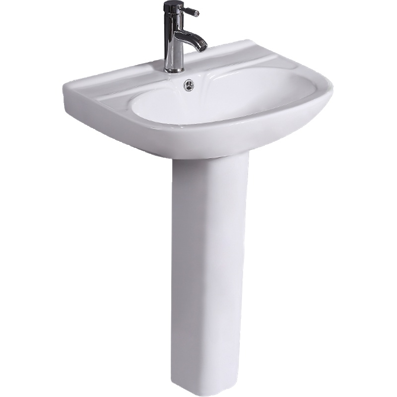 立柱式洗脸盆立柱盆一体落地式藤印象洗手盆卫生间陶瓷洗漱台盆阳台家用