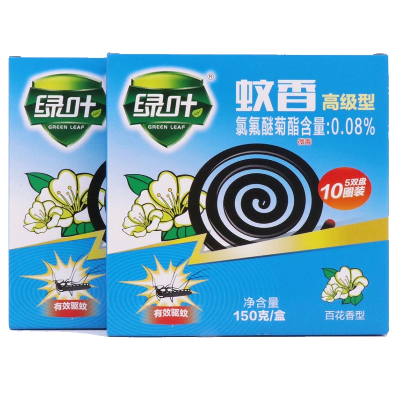 绿叶蚊香150g10圈（5双盘）