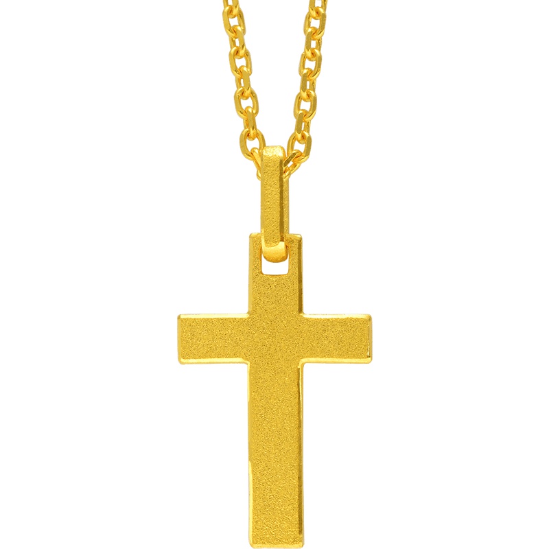 周生生(CHOW SANG SANG)金足金十字架坠项坠不含项链86202P计价