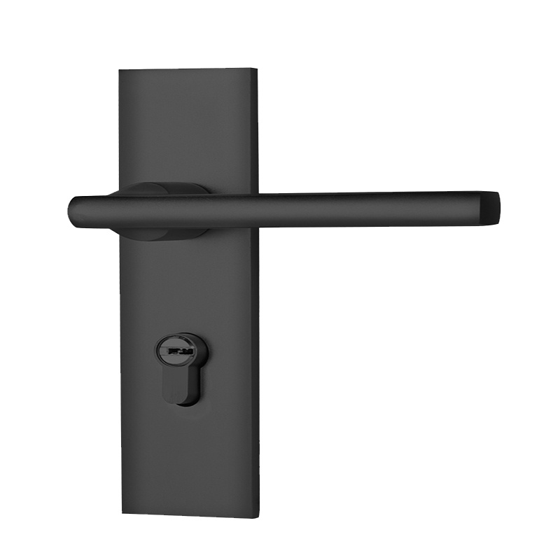 法耐门锁室内卧室房门锁美式黑色卫生间门把手家用磁吸门锁具