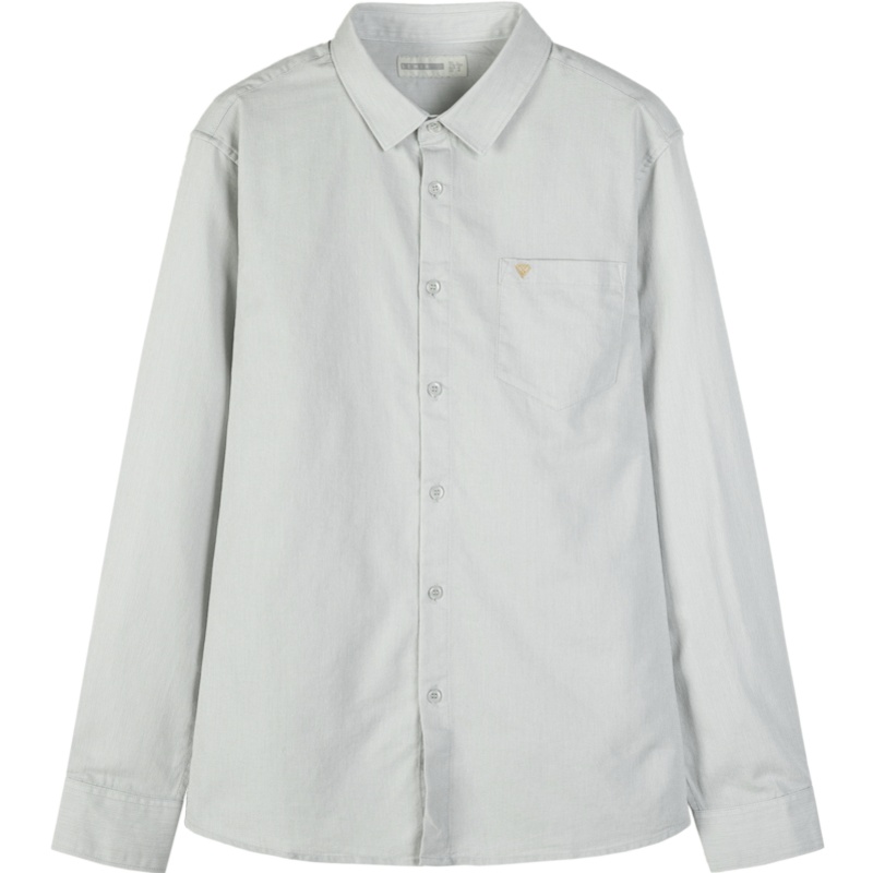 【满198减100预估价：58】森马长袖衬衫男春季新款白衬衫男士商务休闲薄款外套春季日系上衣