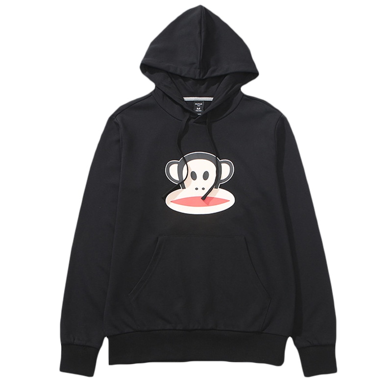 Paul Frank/大嘴猴经典简约男装秋套头抽绳卫衣连帽宽松外套