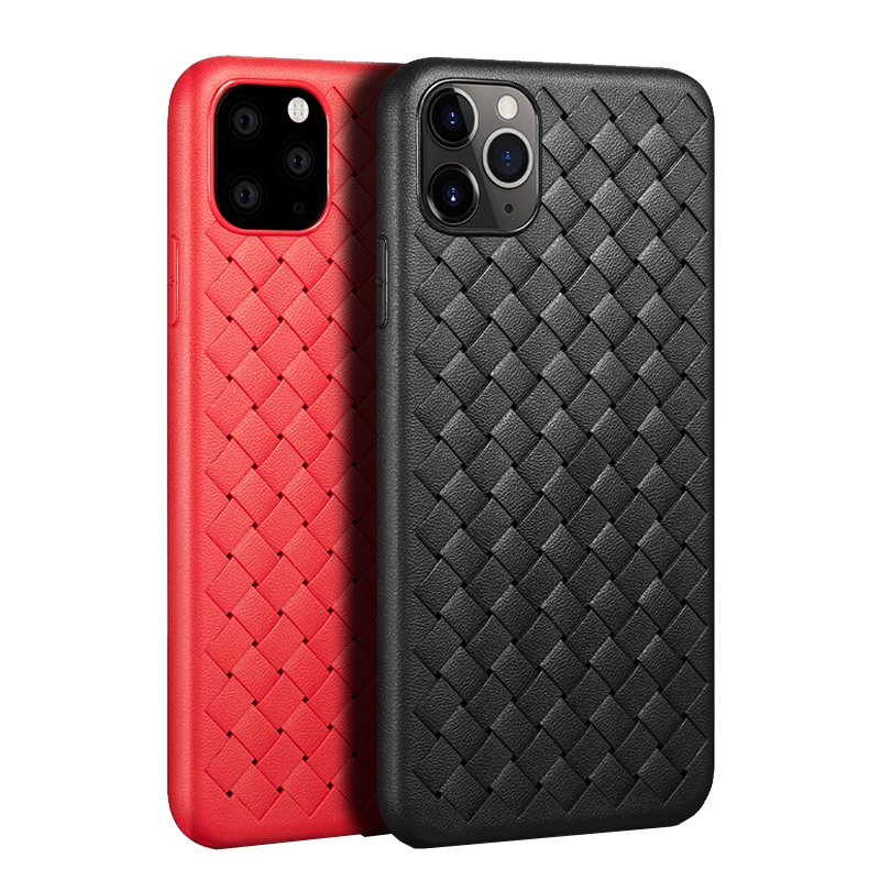 可波[壳+膜]苹果iPhone11/12promax手机壳12pro硅胶软边全包mini保护套全包i11防摔编织纹轻薄