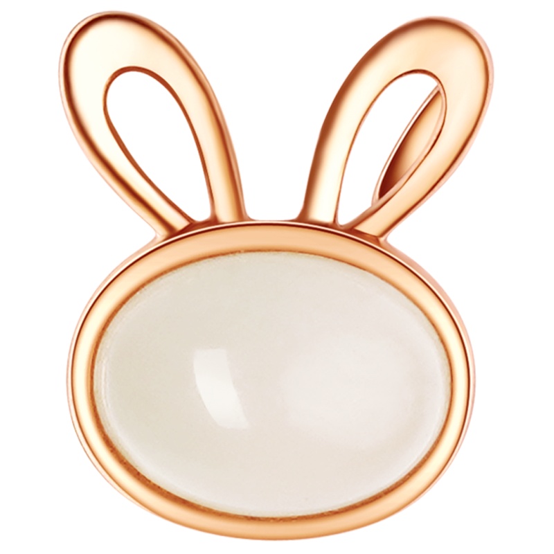 金一 18K金和田玉吊坠乖乖兔女士款(送银饰项链)(定价) KJDZ150