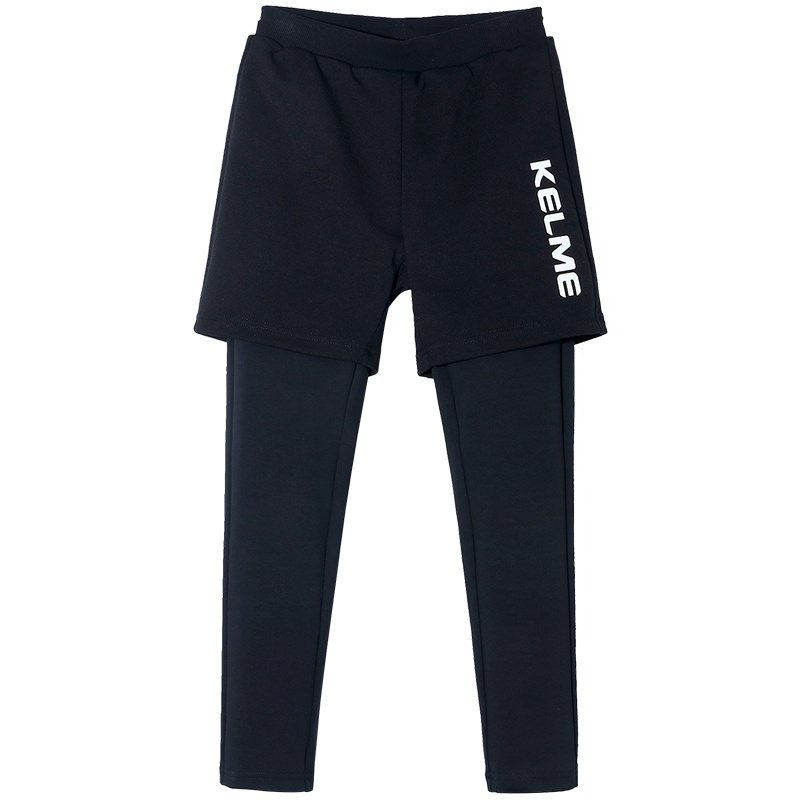kelme（kids）春装新款儿童运动长裤男童修身裤宝宝假两件打底裤