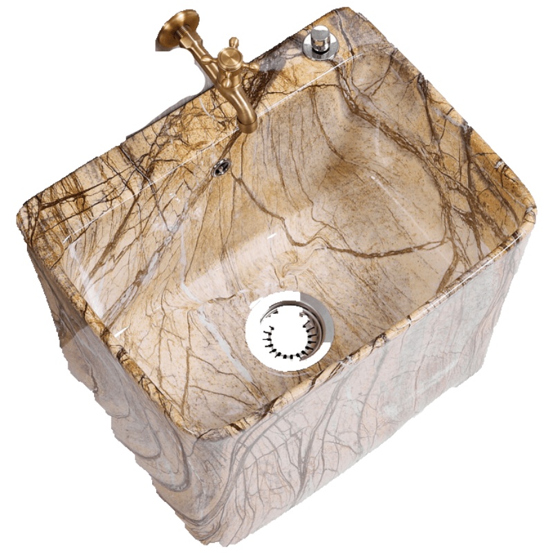 仿古拖把池陶瓷欧式复古拖布池大号彩色阳台洗地拖盆帕大码家用安心抵