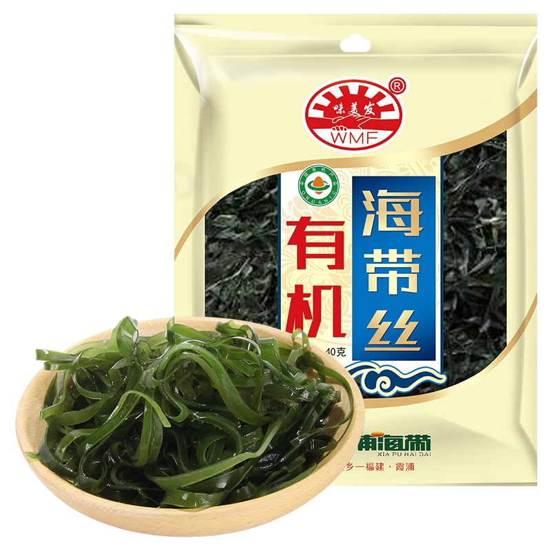 味美发(WMF) 有机海带丝40g 海产干货 无添加有机海带片 煲汤 福建海带结霞浦海带