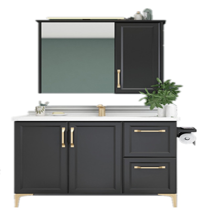 欧吉美 实木浴室柜组合现代简约卫浴柜洗漱台卫生间洗手池洗脸盆柜