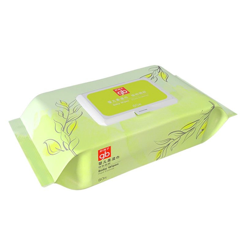 [部分效期到22年8月底 随机发货 介意勿拍]好孩子婴儿湿巾纸巾婴幼儿新生宝宝柔湿巾植物精粹80抽*3包特惠装
