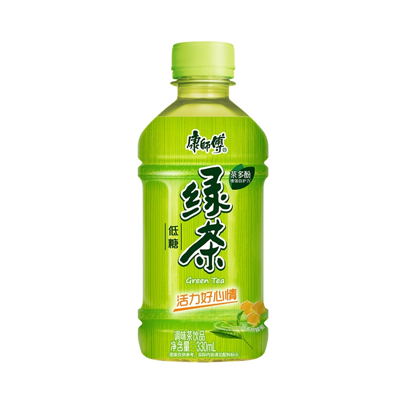 康师傅 蜂蜜绿茶 调味茶饮品 330ml*24瓶整箱装