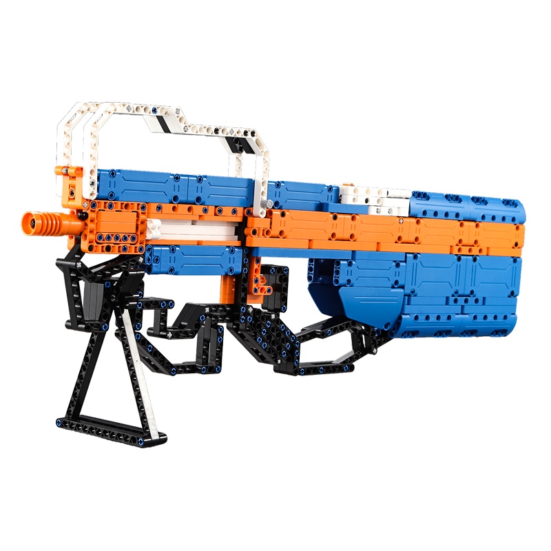 双鹰咔搭 P90冲锋积木枪积木玩具益智拼装玩具 可发射子弹 C81003