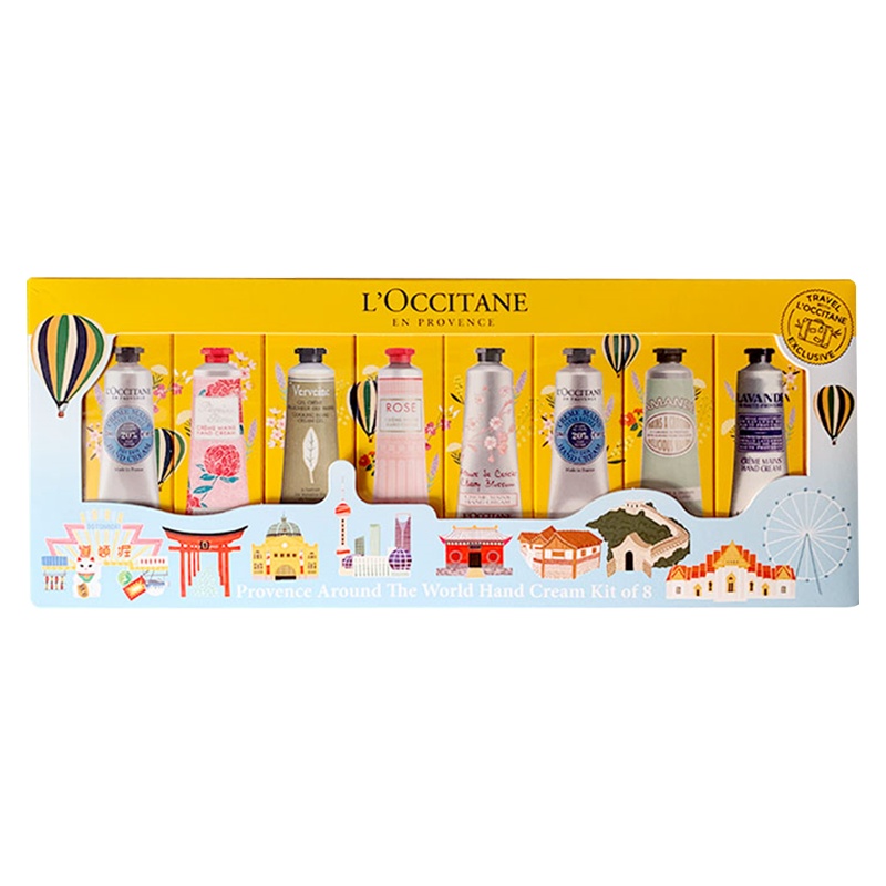 L'OCCITANE欧舒丹 护手霜8件套 30ml/支*8 乳木果 玫瑰 樱花 芍药 杏仁 马鞭 薰衣草 护手霜8支组合