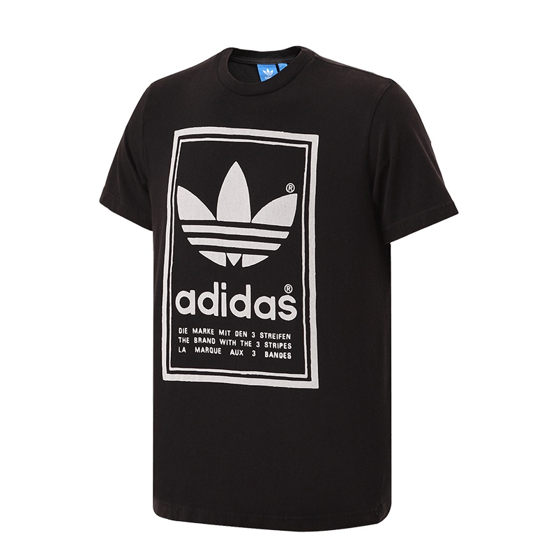 adidas阿迪达斯三叶草运动服男服短袖T恤BP6154 黑色 L